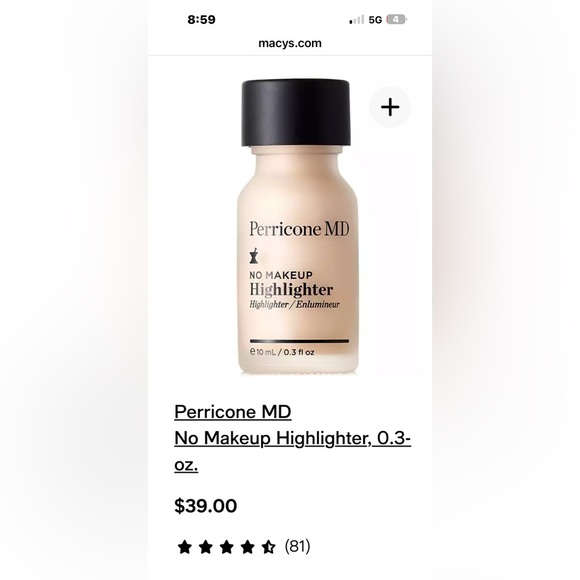 NIB perricone MD no makeup highlighter 10ml/0.3 floz. Cosmetics/Makeup/Skin - Picture 1 of 4